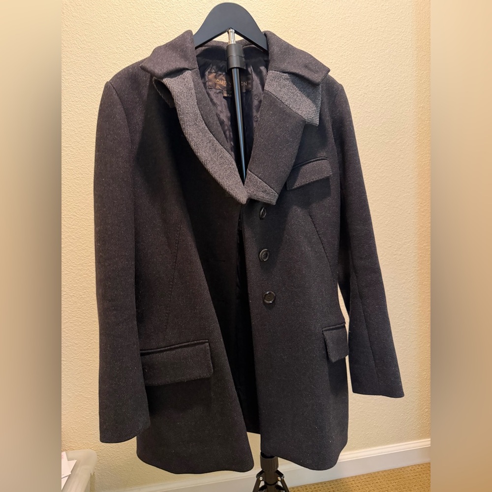 Louis Vuitton Charcoal Pea Coat